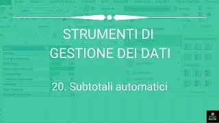 Subtotali automatici - Excel Facile