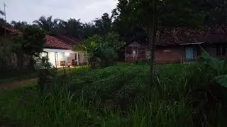 village atmosphere in the evening of real life in Indonesia