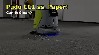 Pudu CC1 Commercial Cleaning Robot Review &ndash; How It Cleans Paper on Carpet