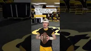 The Steelers after signing Aaron Rodgers😂🏈