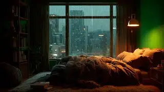 Calm Your Mind in Heavy Rain & Thunder Echoes &ndash; Dark Screen Ambience for Deep Sleep 🌌