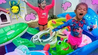 A piscina de bóias aquáticas