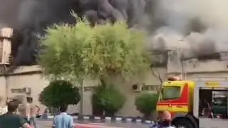 A #fire in the island of #Kish, #Iran.