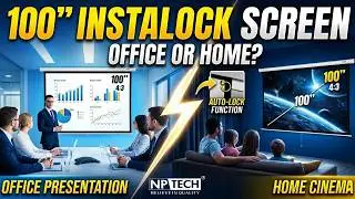 Best 100-inch Instalock Projector Screen for Home Theatre & Office | 4:3 Aspect Ratio Review (2026)