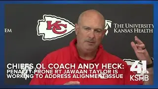 Chiefs OL coach Andy Heck addresses Jawaan Taylor's penalties