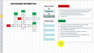 Realizar actividad de crucigrama en Excel 2010