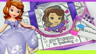 Sofia the first Color n style fashion purse coloring activity