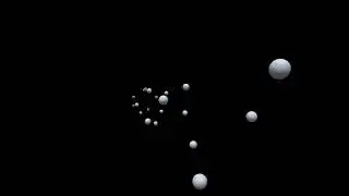 Particles attraction with attractive force. #simulation #particles #attraction #physics #force #top.