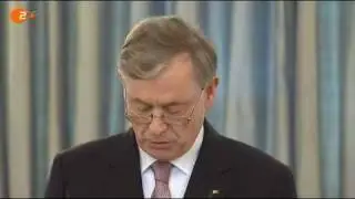 Horst K&ouml;hler erkl&auml;rt seinen sofortigen R&uuml;cktritt als Bundespr&auml;sident (ZDF)