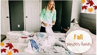 FALL POWER HOUR || SPEED CLEAN AND DECLUTTER || Life on Farmhill
