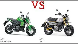 Kawasaki Z125 vs Honda Monkey 125 New Model Test specification comparison