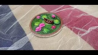 Resin Poddo Pukur Art | Handmade Lotus Pond Resin Craft 🌸 |OR Craftora