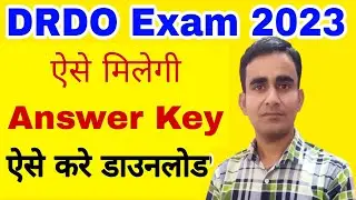 DRDO Answer Key 2023 || drdo response key || drdo question paper download || drdo tech A paper 2023