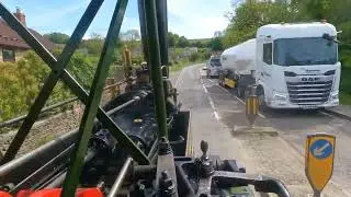 Aveling steam tractor on route to castle coombe steam rally 2024