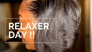 Relaxer Day! | Freshly relaxed hair!