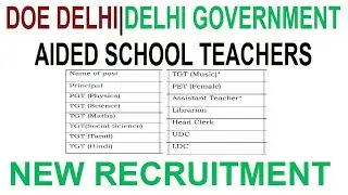 DELHI GOVERNMENT AIDED SCHOOL TEACHERS RECRUITMENT 2025 || ALL SUBJECTS