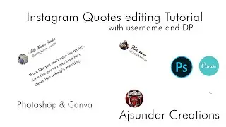 Famous Instagram Quotes Creation / How to Create Instagram Quotes / Its a Tutorial video