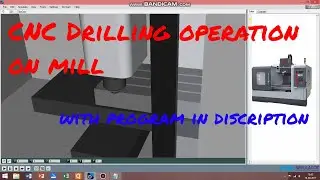 CNC Simulator pro milling operation(Drilling) tutorial#4