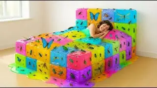 Which Color Dream Bed Would You Choose? 🛏️✨ | Ultimate Oddly Satisfying AI ASMR