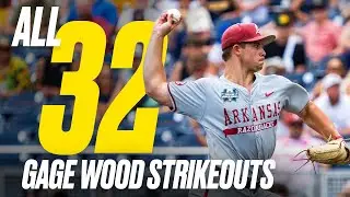 Every Gage Wood strikeout from the 2025 NCAA baseball tournament