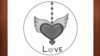 How to Draw a Heart with Wings | Easy Love Symbol Drawing for Beginners