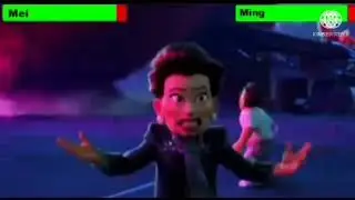 Turning Red (2022) Mei VS Ming Battle Scene With Healthbars