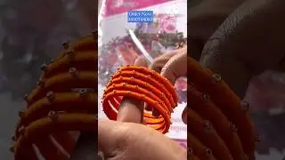 ✨Trending orange colour silk thread 🧵 bangle!DM:9490584089#youtubeshorts#threadbangles#ytshorts