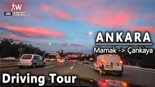 Gün Batımı Araba ile Gezinti | Ankara, Nato Yolu → Mevlana 4K