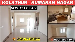 Spacious flat for sale in kolathur kumaran nagar/New flat/ready to move/near bus stop#house #chennai