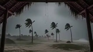 Endless Stormy Beach 🌧️ Thunder, Wind & Heavy Waves | ASMR for Sleep & Calm