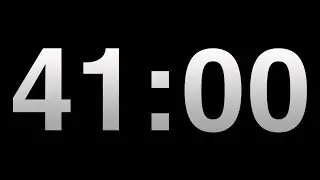 Timer 41 Minutes Timer Video Countdown Black Background