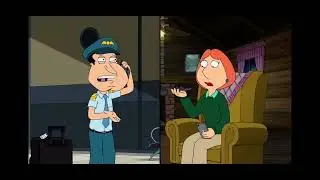 Look at where Stewie hiding in Quagmire’s bag for hide and seek and look at Quagmire reaction 🤯￼