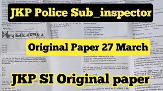 JKP Police Sub_inspector 27 March Original paper