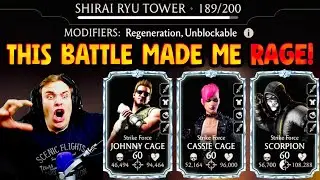 MK Mobile. Fatal Shirai Ryu Tower Battle 189 WAS HELL! My Mind Almost EXPLODED!