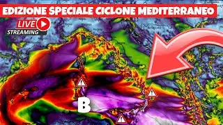▶ METEO LIVE: SEGUIAMO IL SUPER CICLONE MEDITERRANEO CON VENTI MOSTRUSI  NUBIFRAGI [LIVE]