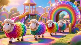 Rainbow Sheep Parade 🌈🐑 | Fun Color and Shape Learning for Kids | Preschool Educational Video