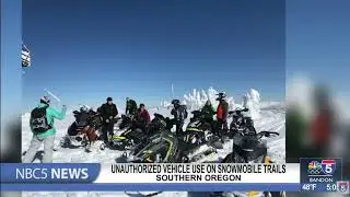 Unauthorized vehical use on snowmobile trails