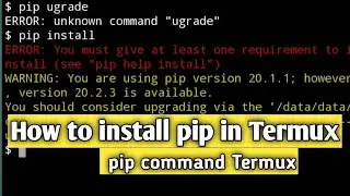 how to install pip in termux| | Termux command