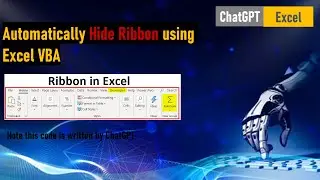 how to Auto Hide Excel Ribbon for clients or specific user | Excel Vba | Chatgpt