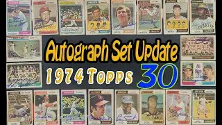 Обновление набора автографов Topps 1974 года, выпуск 30 &mdash; сменная карточка с многократными надпис...