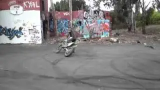 KX450 burnout @ abandoned mansion