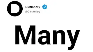 Many Meaning In English