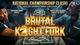BRUTAL KNIGHT FORK || FM KIGIGHA BOMO VS OKHIPO BARTHOLOMEW, National Chess Championship 2025...