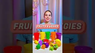 Color Sorting Fruits and Vegetables for Toddlers | Educational Activities for Toddlers #shorts