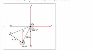 Trigonometry- Non Right angled triangles-Navigation Problems - HSC -cosine rule