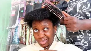I Tried a Natural Hair Salon In Ghana and got Heat Damage ?!