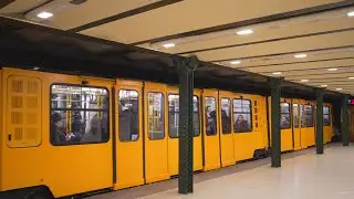 Hungary, Budapest, Metro night ride from Bajcsy-Zsilinszky to Oktogon