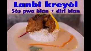 Lanbi nan sòs + diri ak sòs pwa blan pou dimanch LÈWA