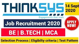 THINKSYS Job recruitment 2020 - BE | B.Tech | MCA - Freshers jobs in Thinksys - Noida Apply Now
