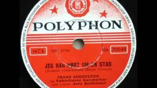 Jeg har h&oslash;rt om en stad - Frans Andersson; K&oslash;benhavns Kammerkor 1955